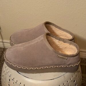 BearPaw Taupe Suede Slip-Ons
